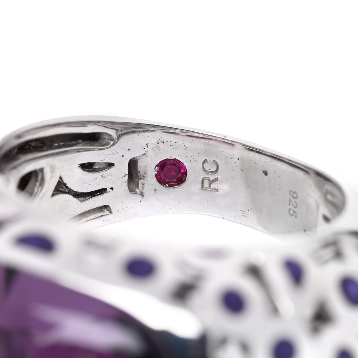 Sterling Silver Amethyst Capri Plus Ring 51 5.75