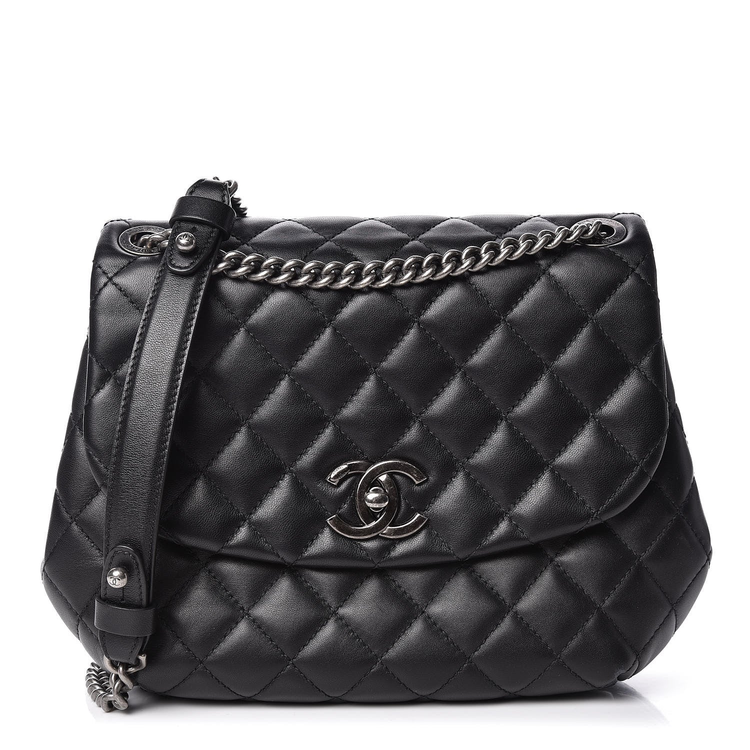 Chanel Lambskin Quilted Small Daily Supple Flap Black 1 of 12