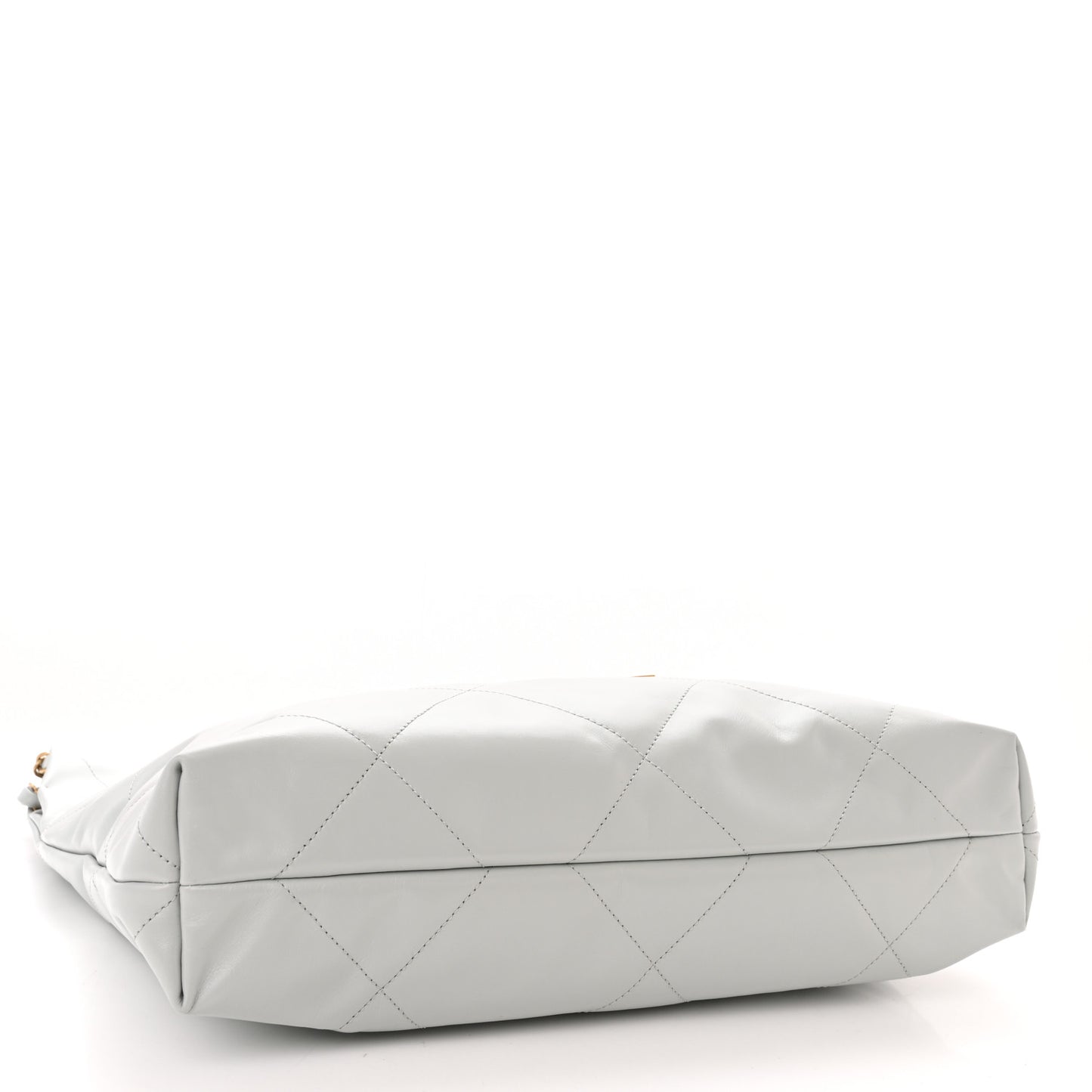Shiny Calfskin Quilted Chanel 22 Light Blue