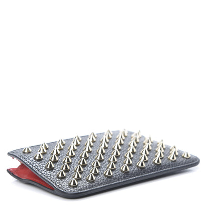 Christian Louboutin Calfskin Empire Panettone Spikes Key Ring Pouch Black 4 of 13