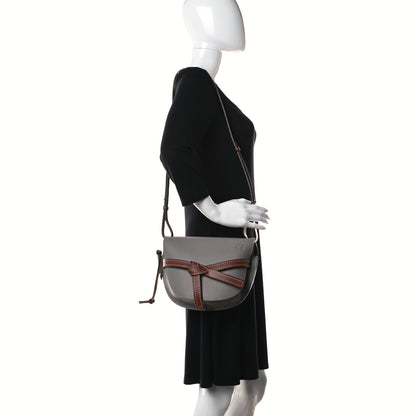 Loewe Grained Calfskin Small Gate Crossbody Bag Smoke Pecan 2 of 7