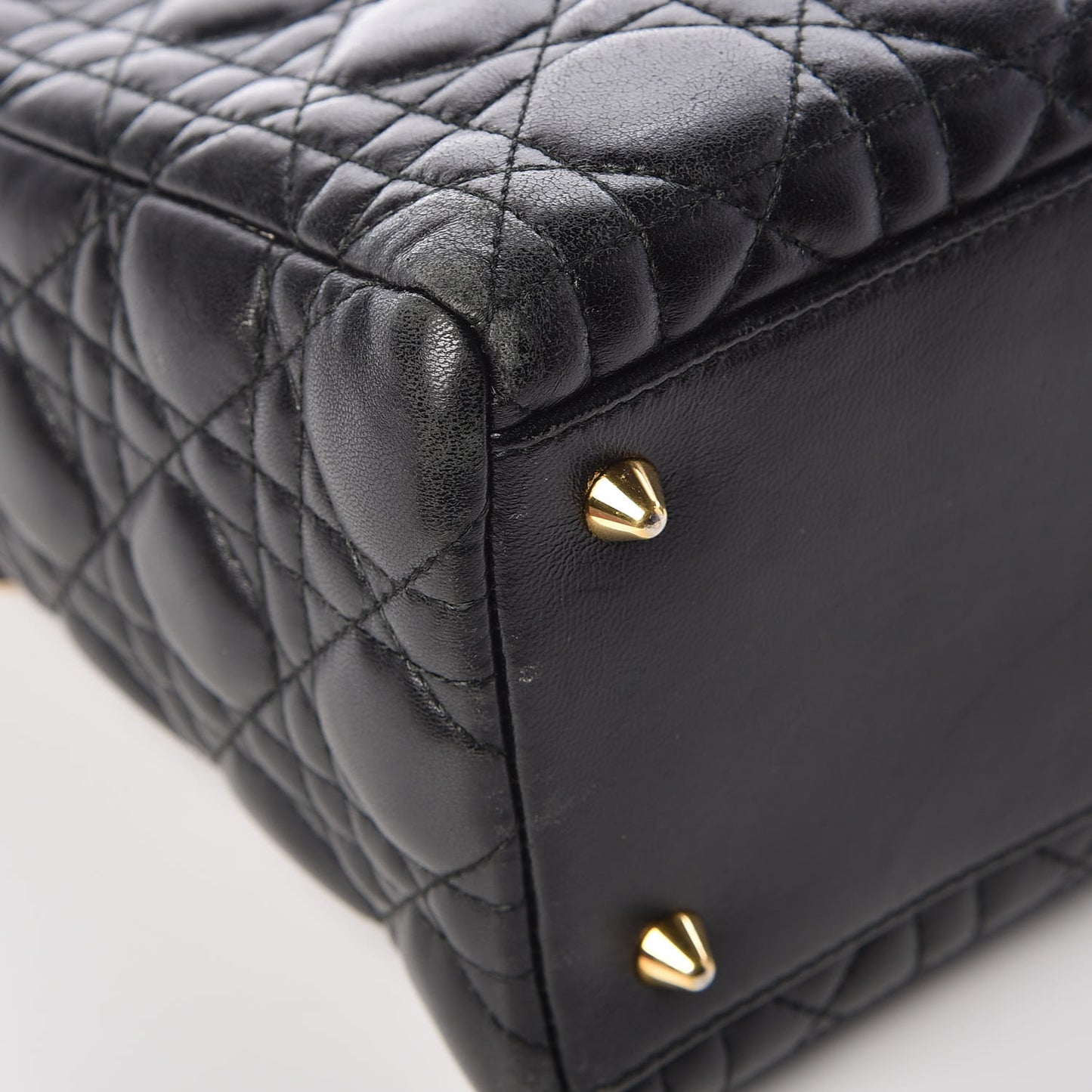 Lambskin Cannage Medium Lady Dior Black