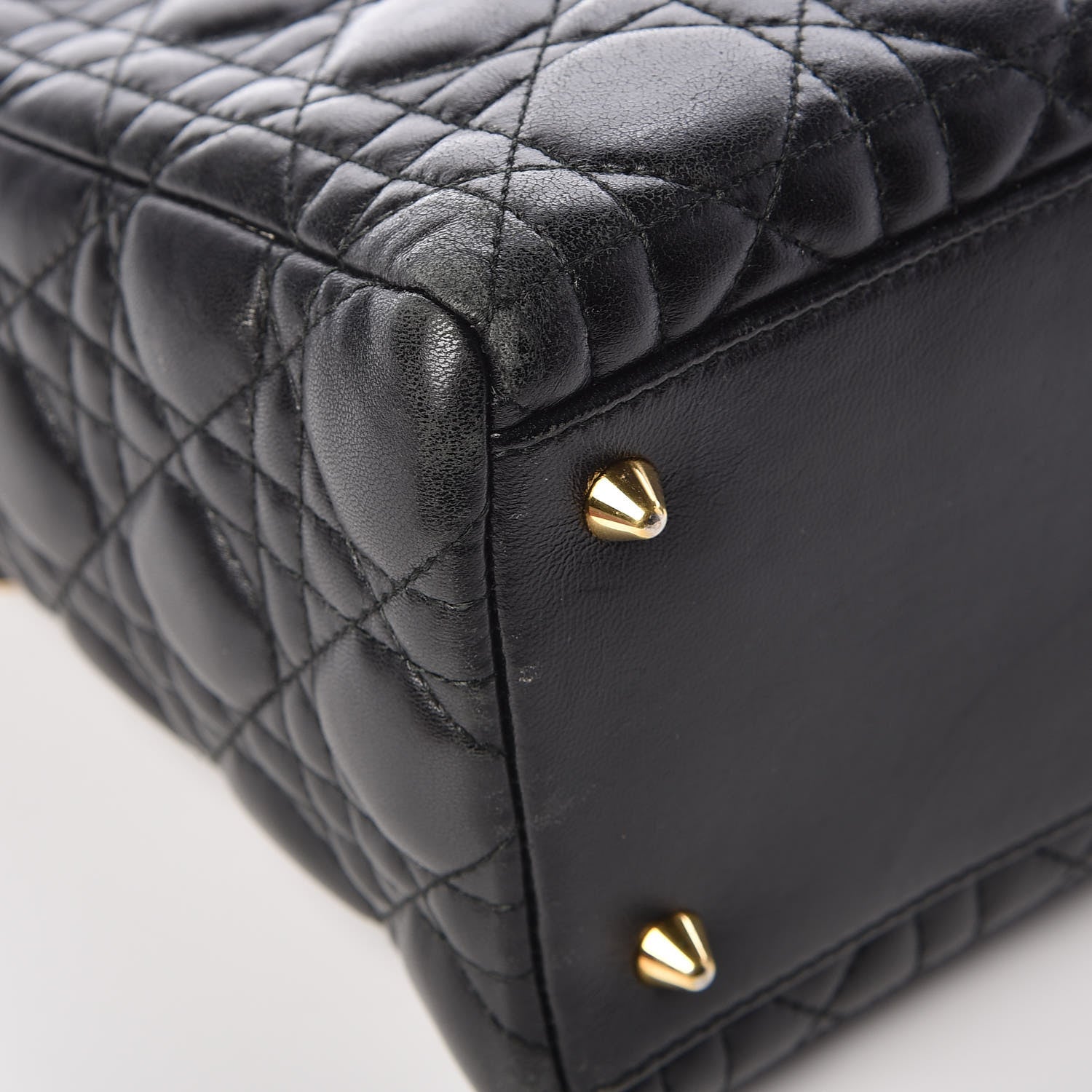 Christian Dior Lambskin Cannage Medium Lady Dior Black 21 of 21