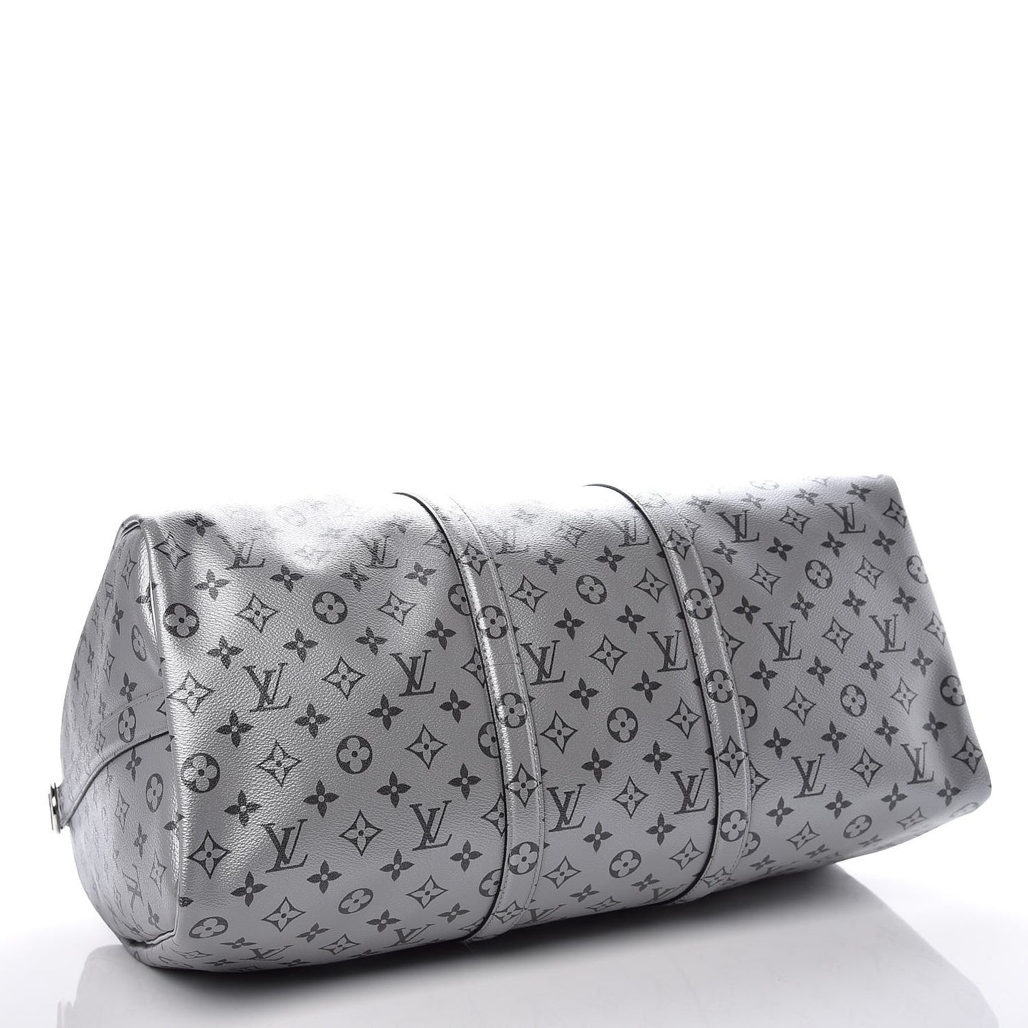 Metallic Monogram Keepall Bandouliere 50 Silver