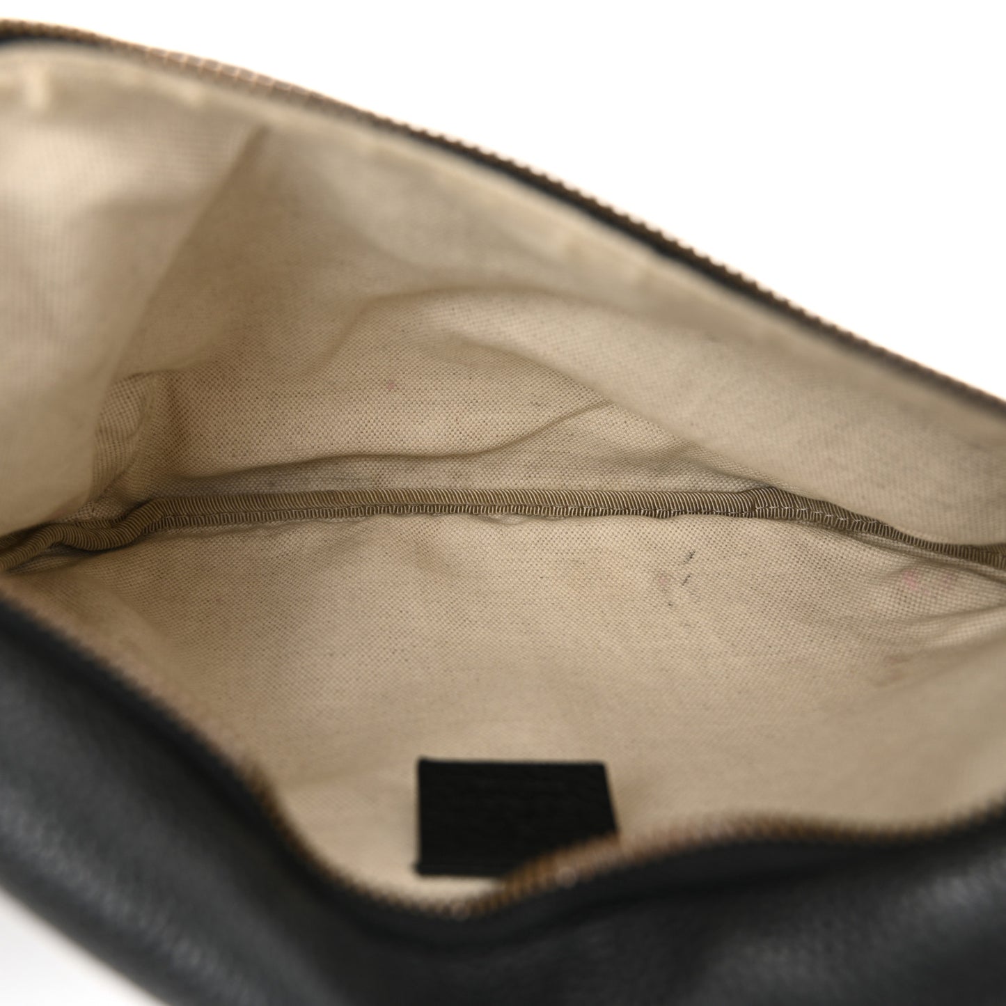 Grained Calfskin Logo Belt Bag Black