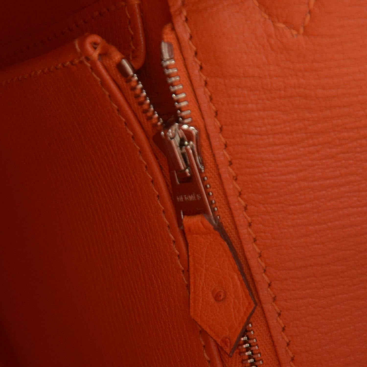 Hermes Ostrich Birkin 30 Tangerine Orange 8 of 9