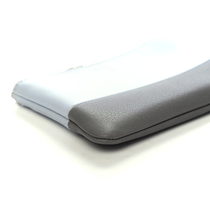 Celine Lambskin Bi-Color Solo Coin Card Case Blue Grey 8 of 9