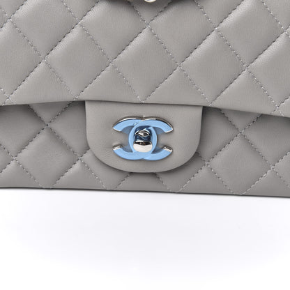 Chanel Lambskin Quilted Mini Rectangular Flap Grey 10 of 11