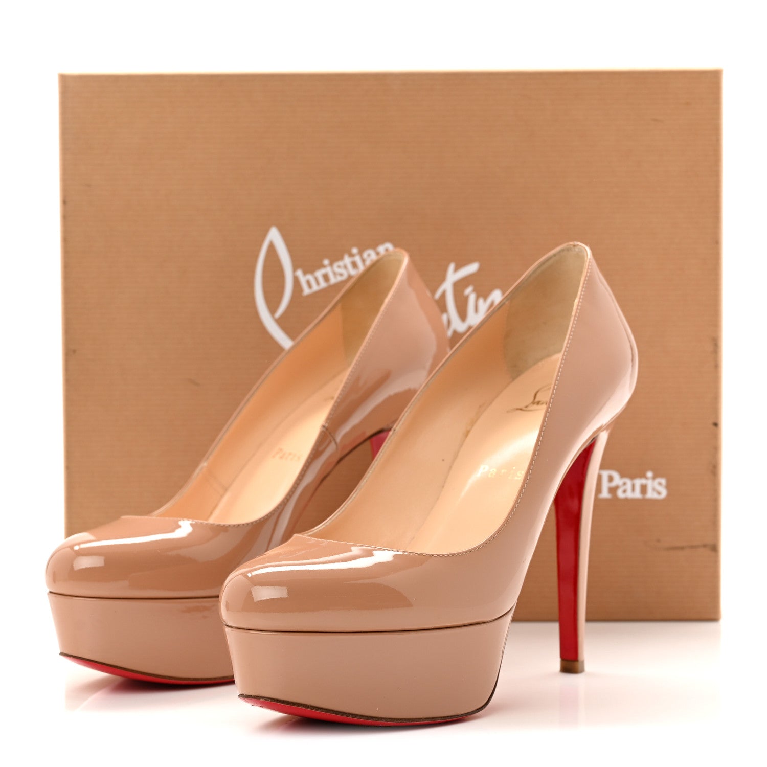 Christian Louboutin Patent Bianca 120 Pumps 36.5 Nude 9 of 9
