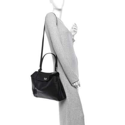 Balenciaga Natural Smooth Calfskin Medium Rodeo Top Handle Handbag Black 2 of 10