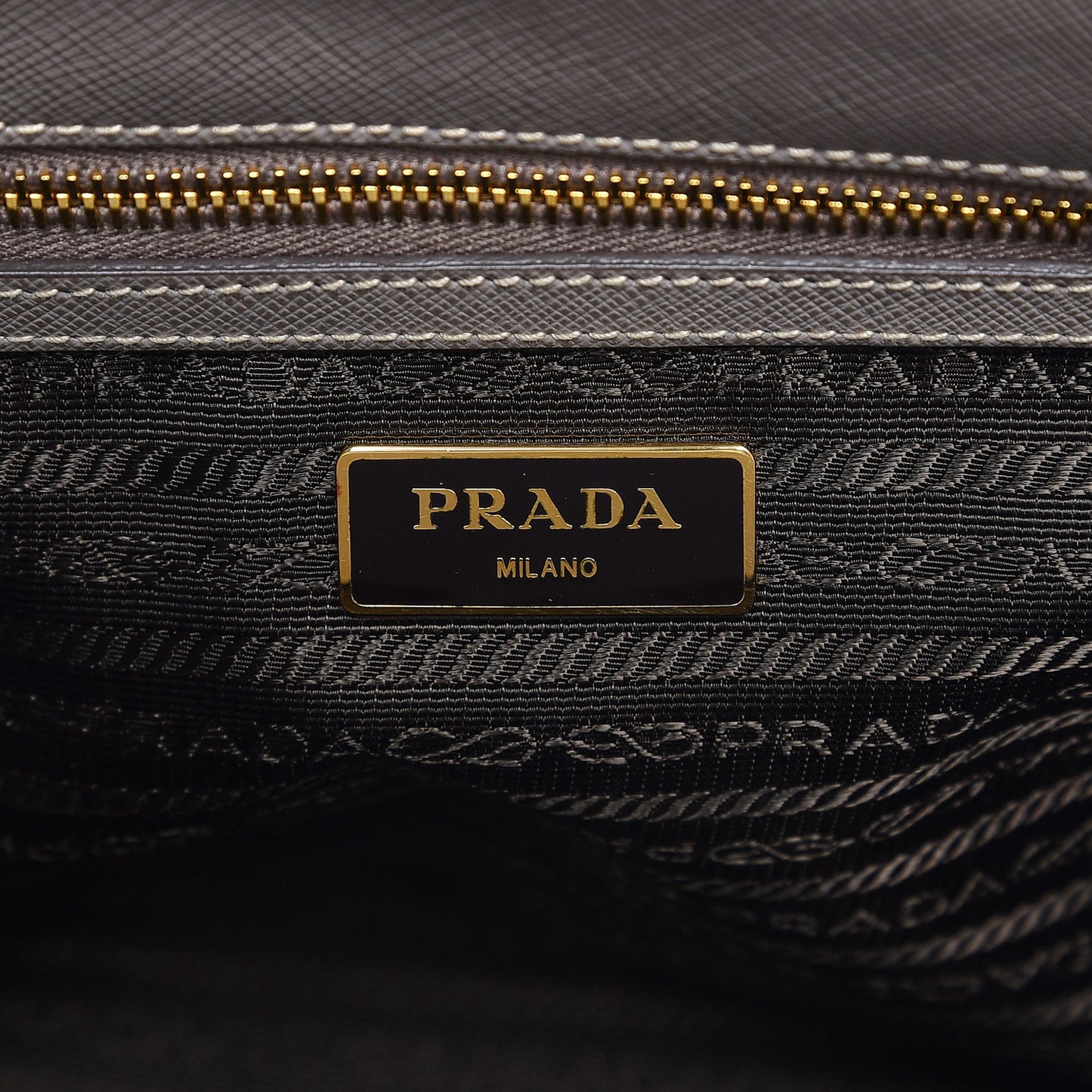 Saffiano Small Galleria Double Zip Tote Argilla
