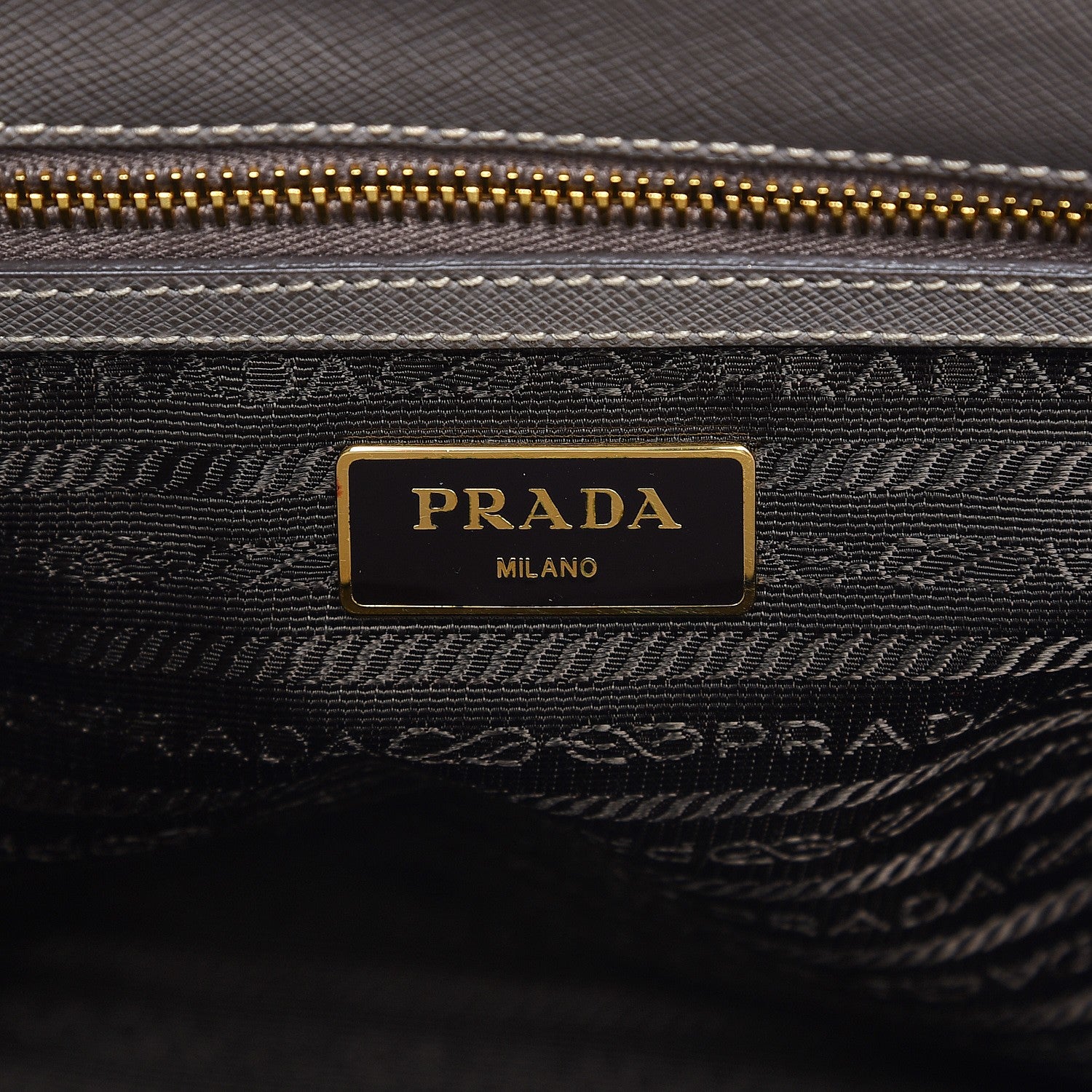 Prada Saffiano Small Galleria Double Zip Tote Argilla 7 of 11