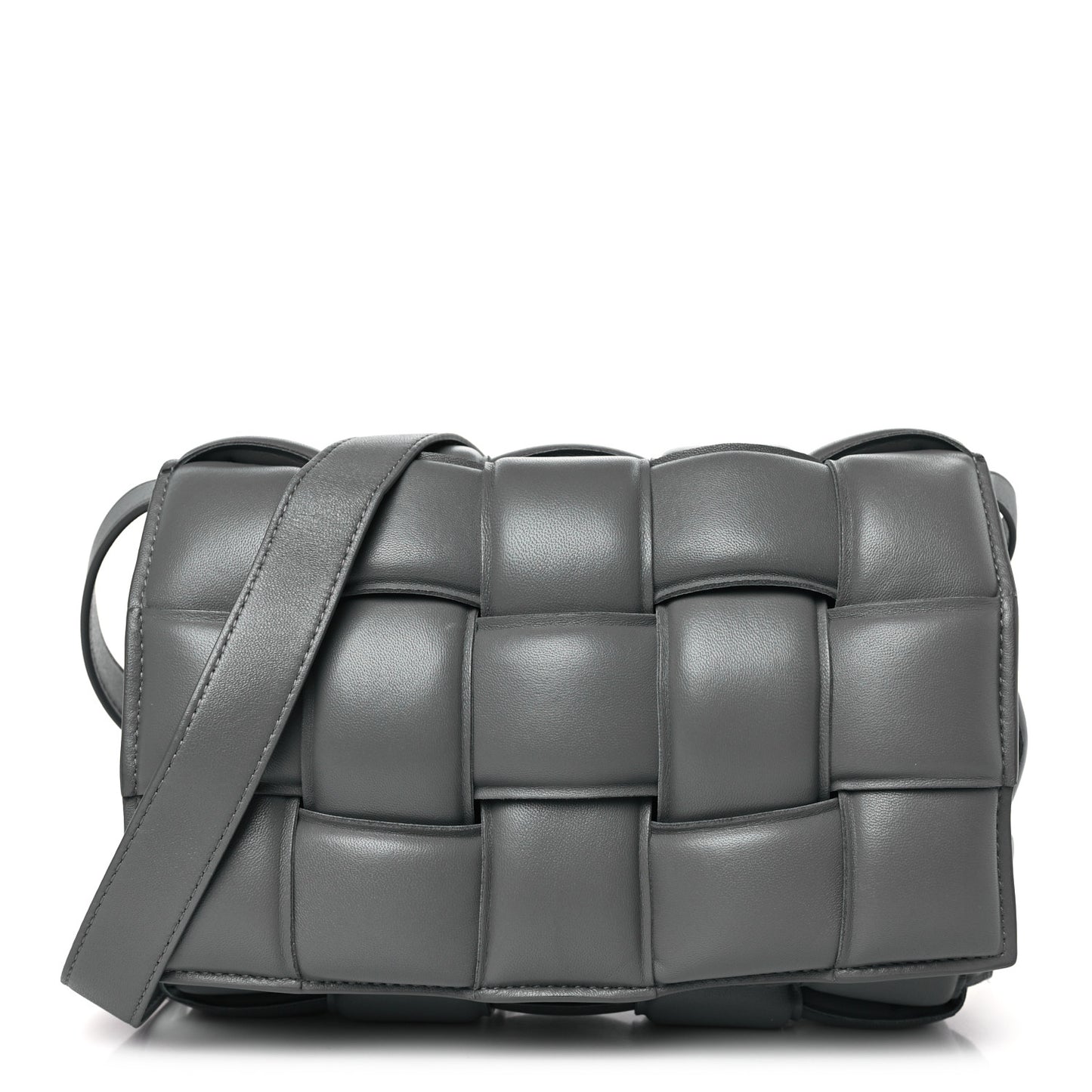 Nappa Maxi Intrecciato Padded Cassette Crossbody Bag Thunder