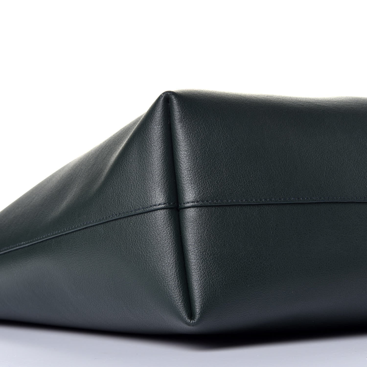 Saint Laurent Calfskin Large Shopping Tote Dark Green 8 of 10