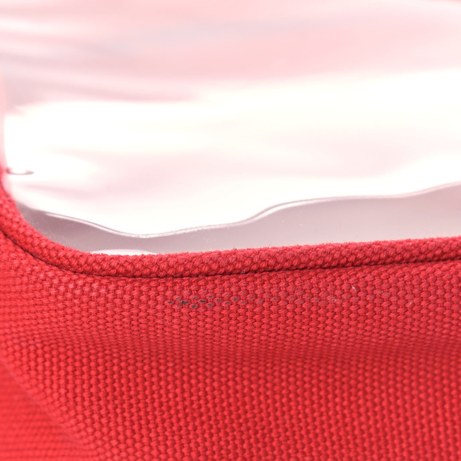 Prada Plexiglass Canapa Pouch Red 8 of 8