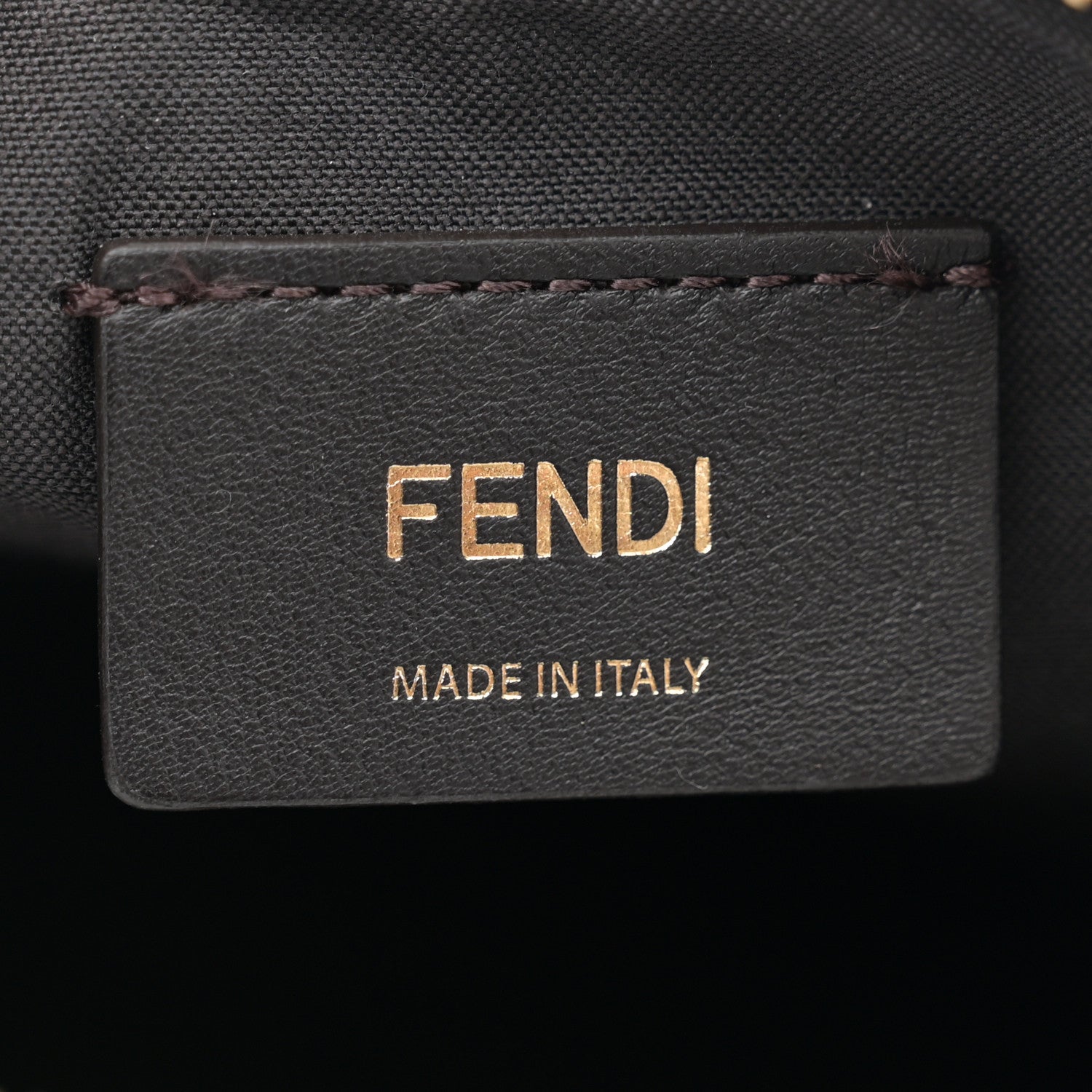 Fendi Wool Vitello Grace Small Houndstooth Small Fendigraphy Hobo Bag Grigio Anthracite 6 of 10