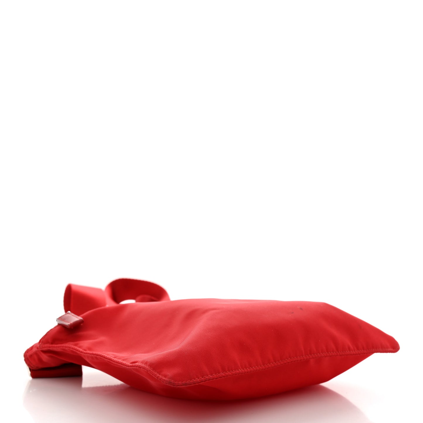 Nylon Vela Saffiano Flat Messenger Bag Rosso