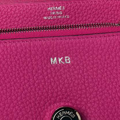 Hermes Togo Dogon Compact Wallet Rose Pourpre 5 of 5