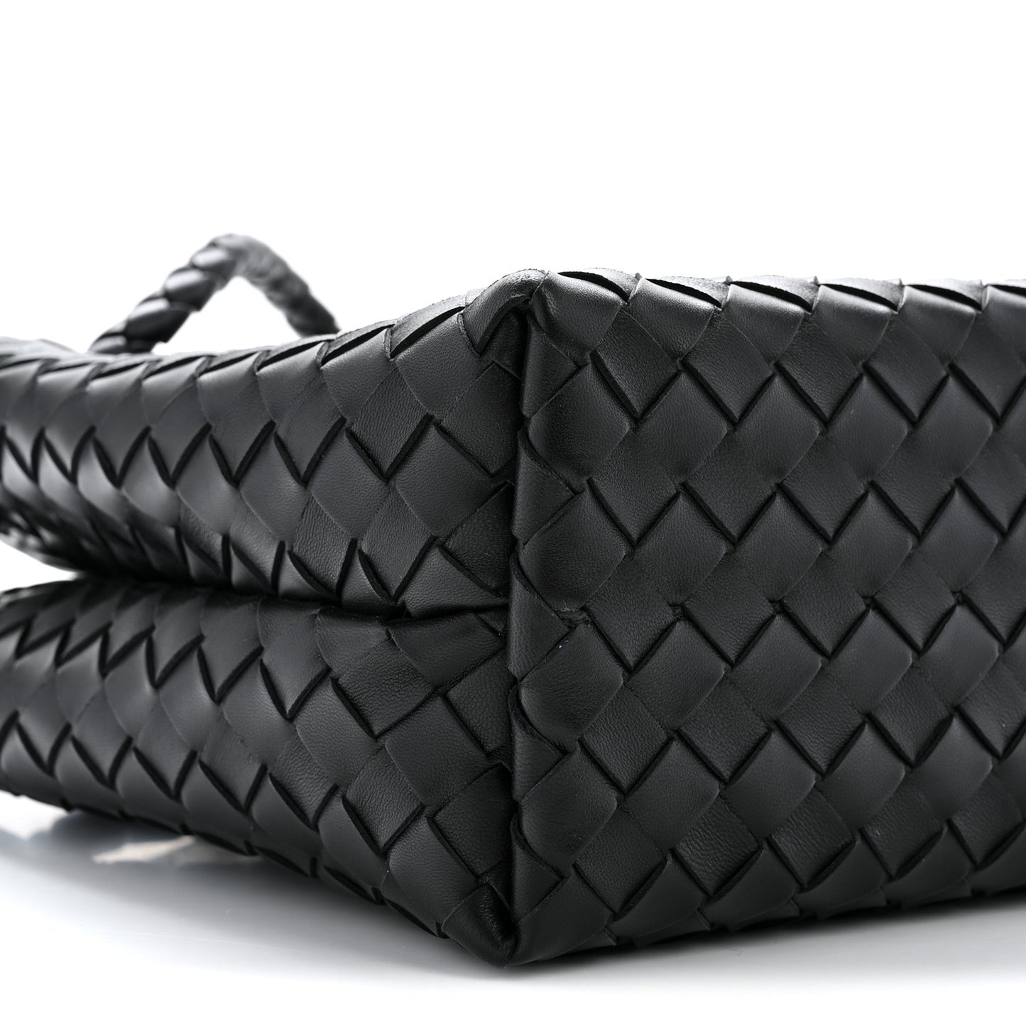 Nappa Intrecciato Medium Andiamo Shoulder Bag Black