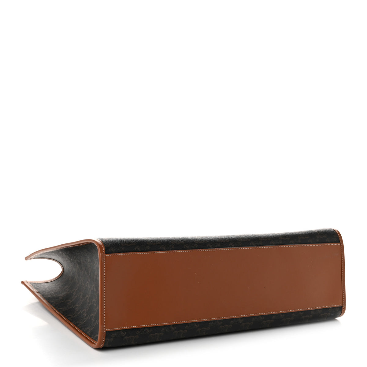 Triomphe Canvas Calfskin Horizontal Cabas Tan