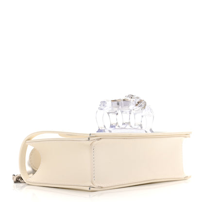 Alexander McQueen Calfskin Polyurethane Mini Jeweled Knuckle Satchel Clear White 4 of 9