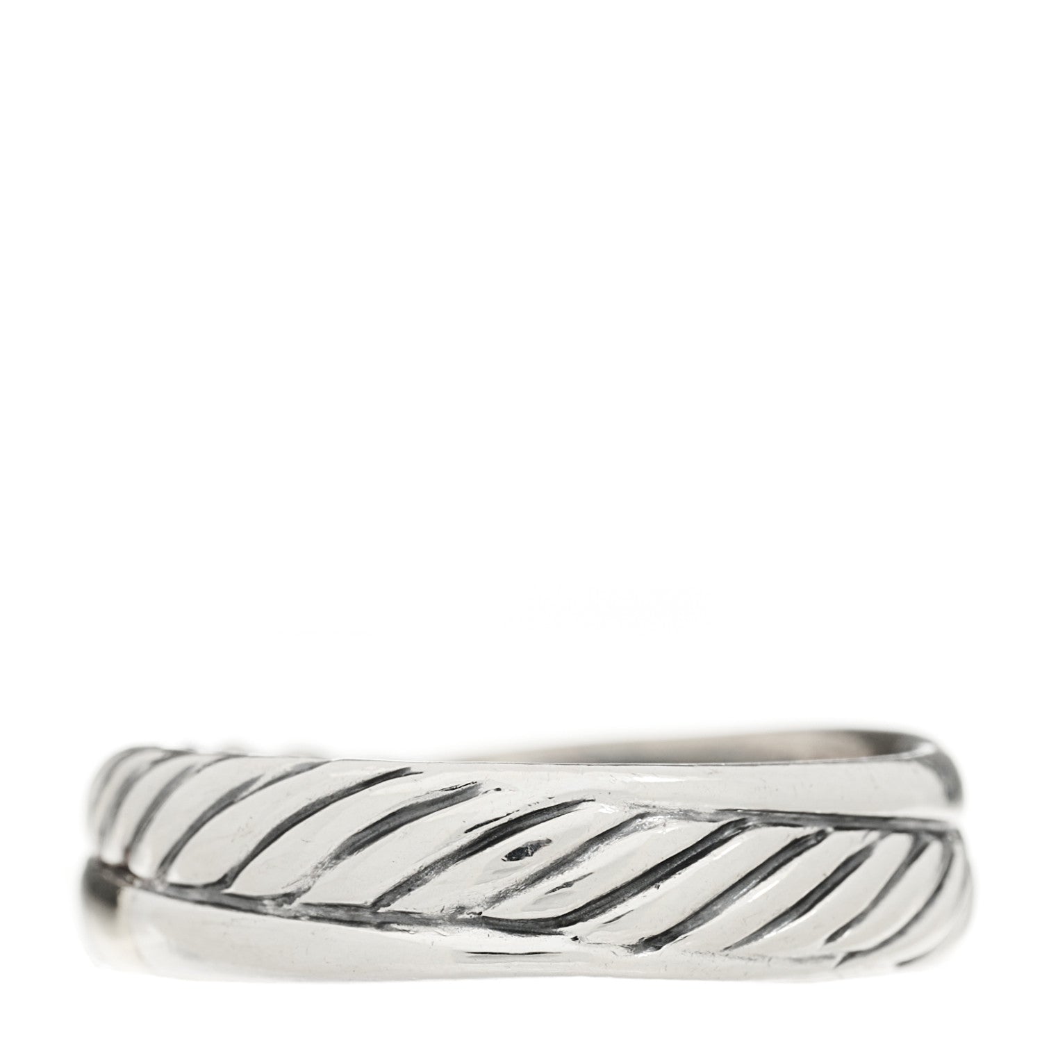 David Yurman Sterling Silver 18K Yellow Gold Crossover Ring 52 6 4 of 4