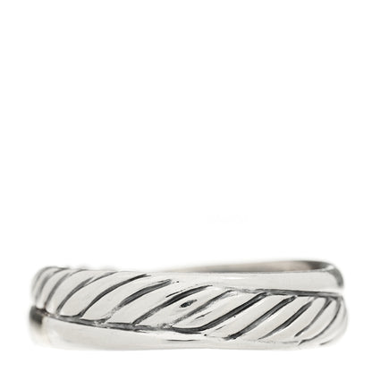 David Yurman Sterling Silver 18K Yellow Gold Crossover Ring 52 6 4 of 4