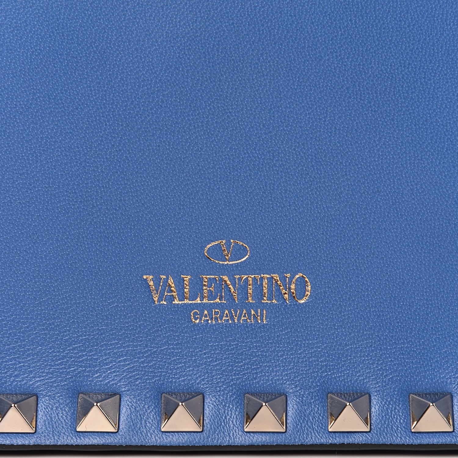 Valentino Garavani Nappa Small Rockstud Wristlet Clutch Light Sapphire 10 of 10