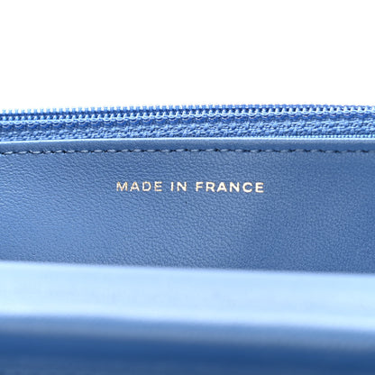 Chanel Lambskin Quilted Wallet On Chain WOC Blue 7 of 11