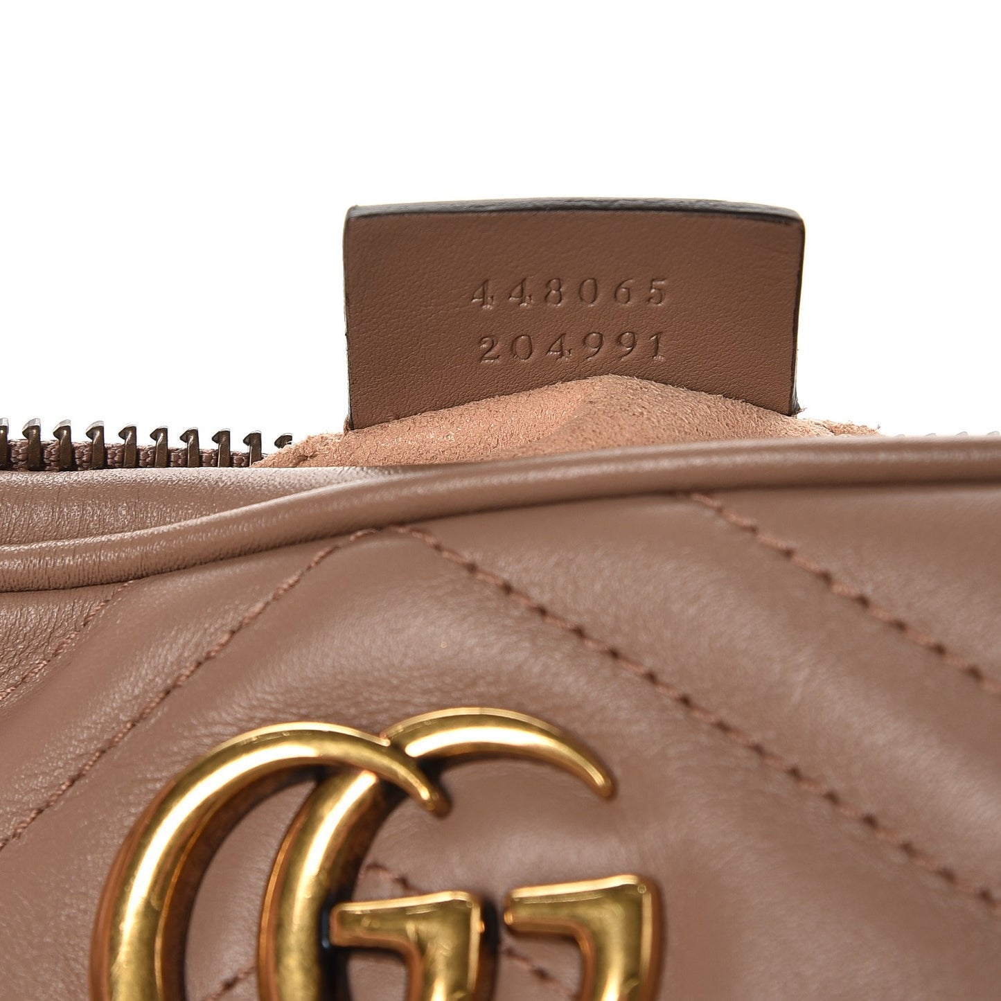 Calfskin Matelasse Mini GG Marmont Chain Shoulder Bag Nude