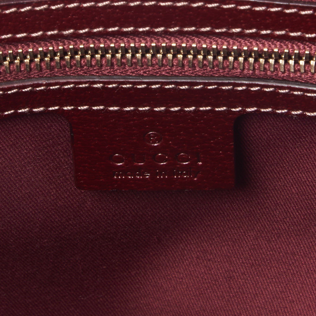 FF Monogram Medium Horsebit Nail Dome Bag Burgundy