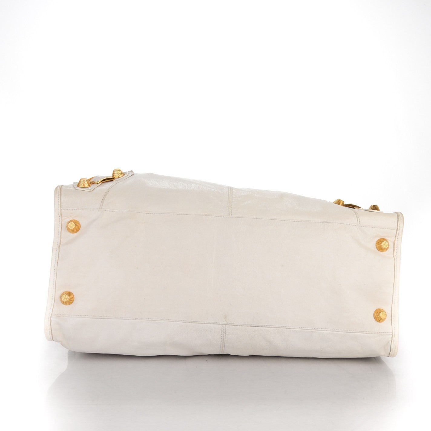 Balenciaga Agneau Giant 21 Gold Hardware Weekender White 5 of 8