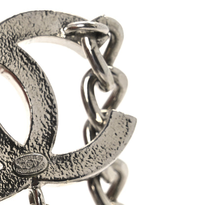 Chanel Enamel CC Chain Logo Belt Silver Black 3 of 5
