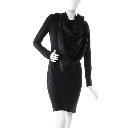 Louis Vuitton Silk Wool Monogram Shawl Black 2 of 7