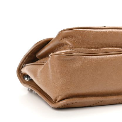 Saint Laurent Crinkled Calfskin Matelasse Monogram Medium Niki Chain Satchel Natural Tan 9 of 10