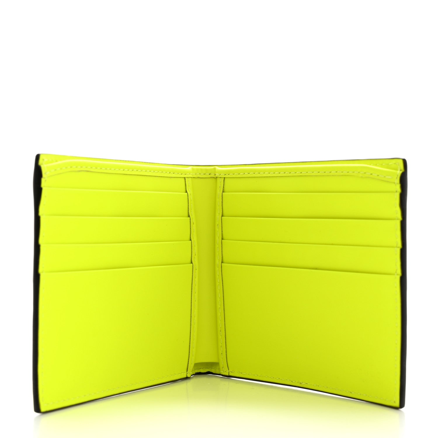 Gucci Rubber Effect GG Embossed Bi-Fold Wallet Fluorescent Yellow 5 of 8