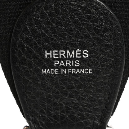 Hermes Toile Taurillon Clemence Shoulder Strap Black 4 of 5