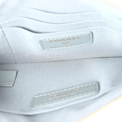 Chanel Satin Quilted Small Chanel 19 Pouch Gray 5 of 8