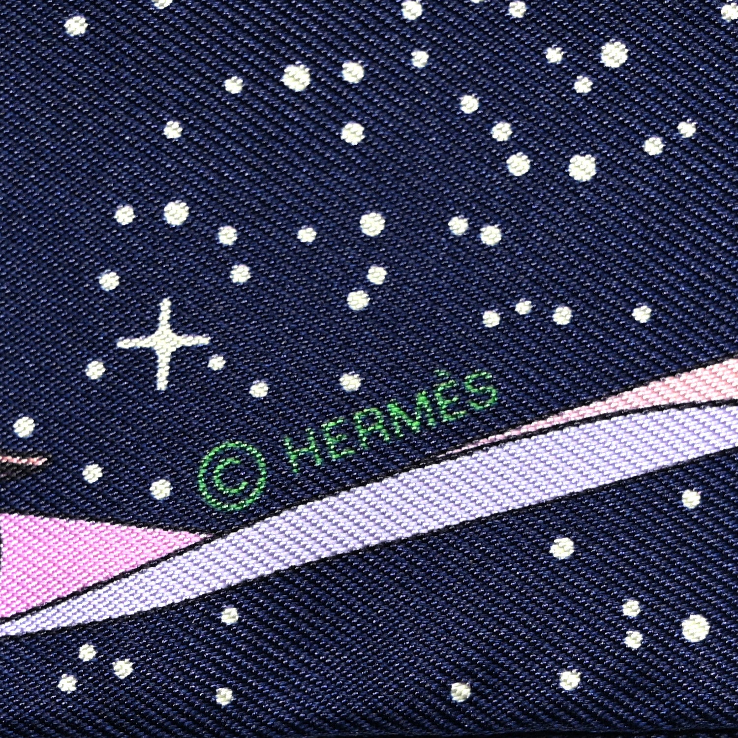 Hermes Silk Space Derby Twilly Marine Rose Multicolor 4 of 4