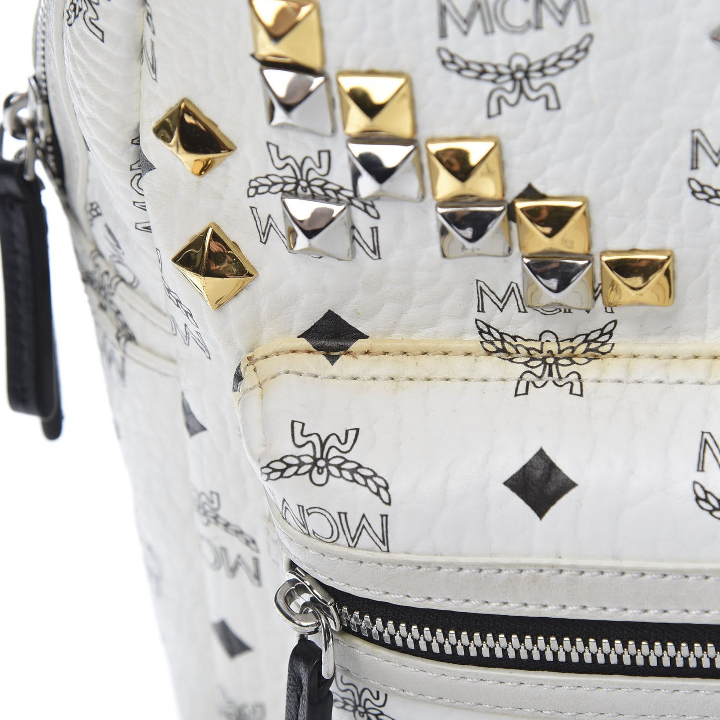 Visetos Studded Small Stark M Backpack White