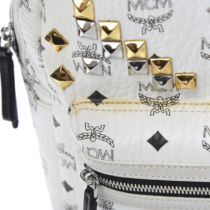 MCM Visetos Studded Small Stark M Backpack White 13 of 16