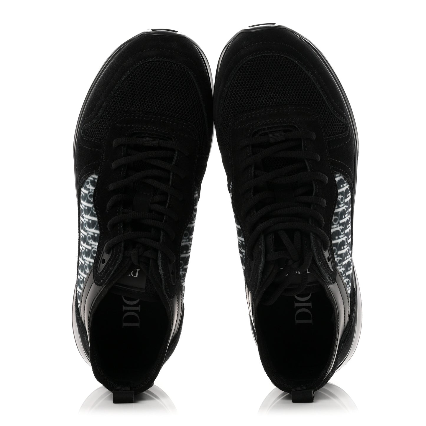 Suede Technical Mesh Oblique Mens B25 Runner Sneakers 42 Black
