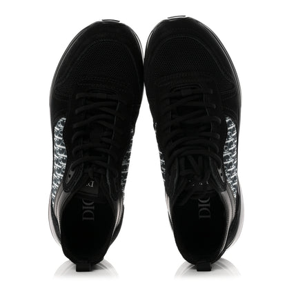 Christian Dior Suede Technical Mesh Oblique Mens B25 Runner Sneakers 42 Black 2 of 9