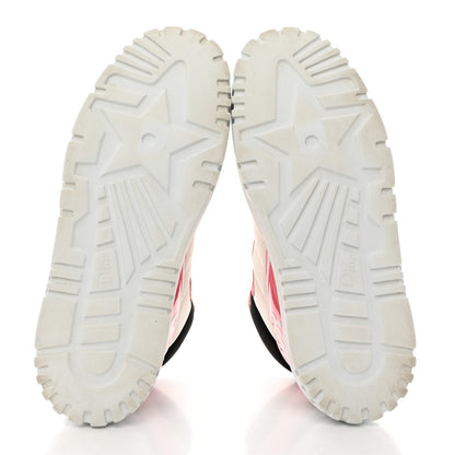 Christian Dior Nylon Calfskin Womens D-Player High Top Sneakers 37.5 Pink 5 of 8