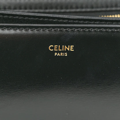 Celine Shiny Calfskin Medium Triomphe Black 6 of 10