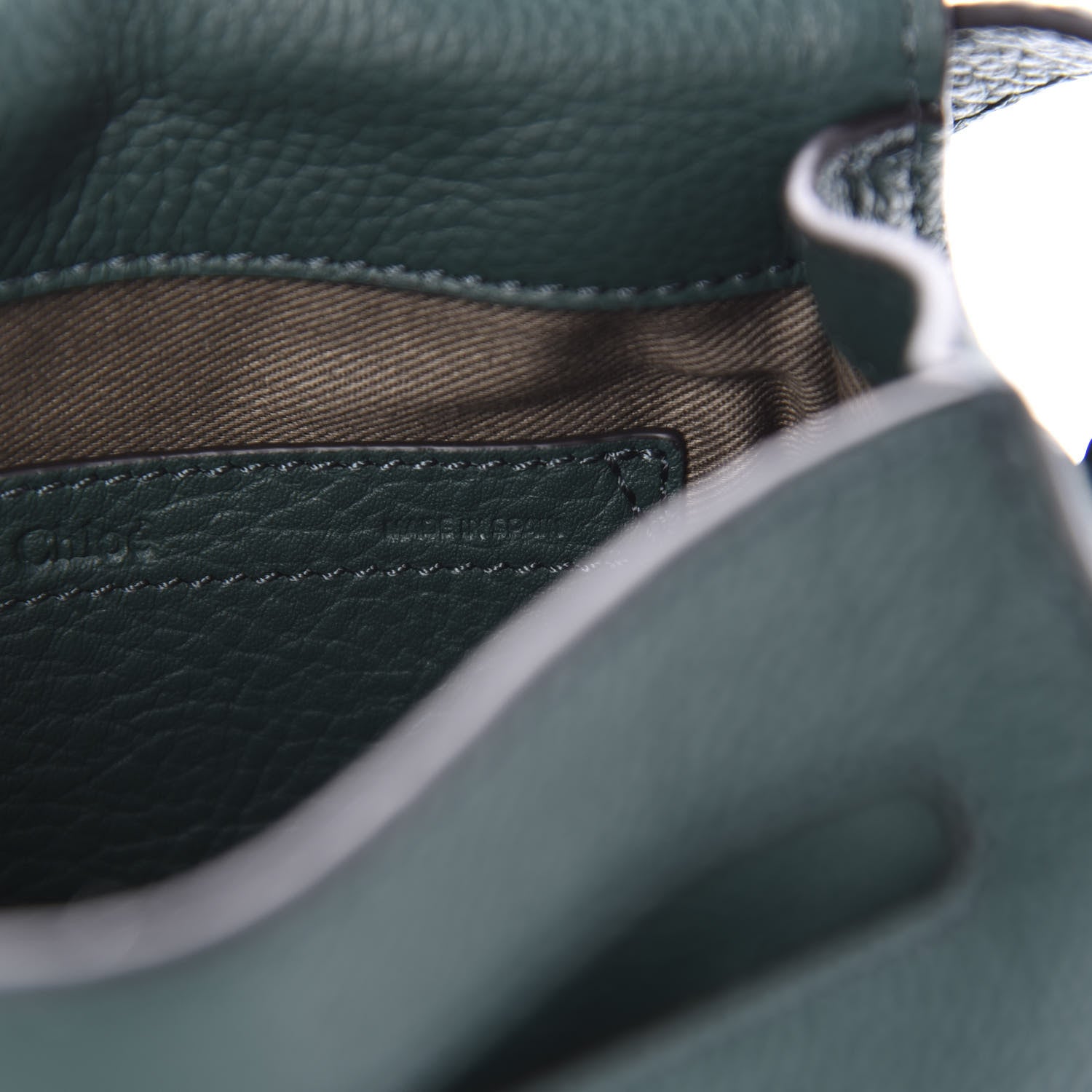 Chloe Calfskin Mini Marcie Round Crossbody Bag Rainforest 8 of 10