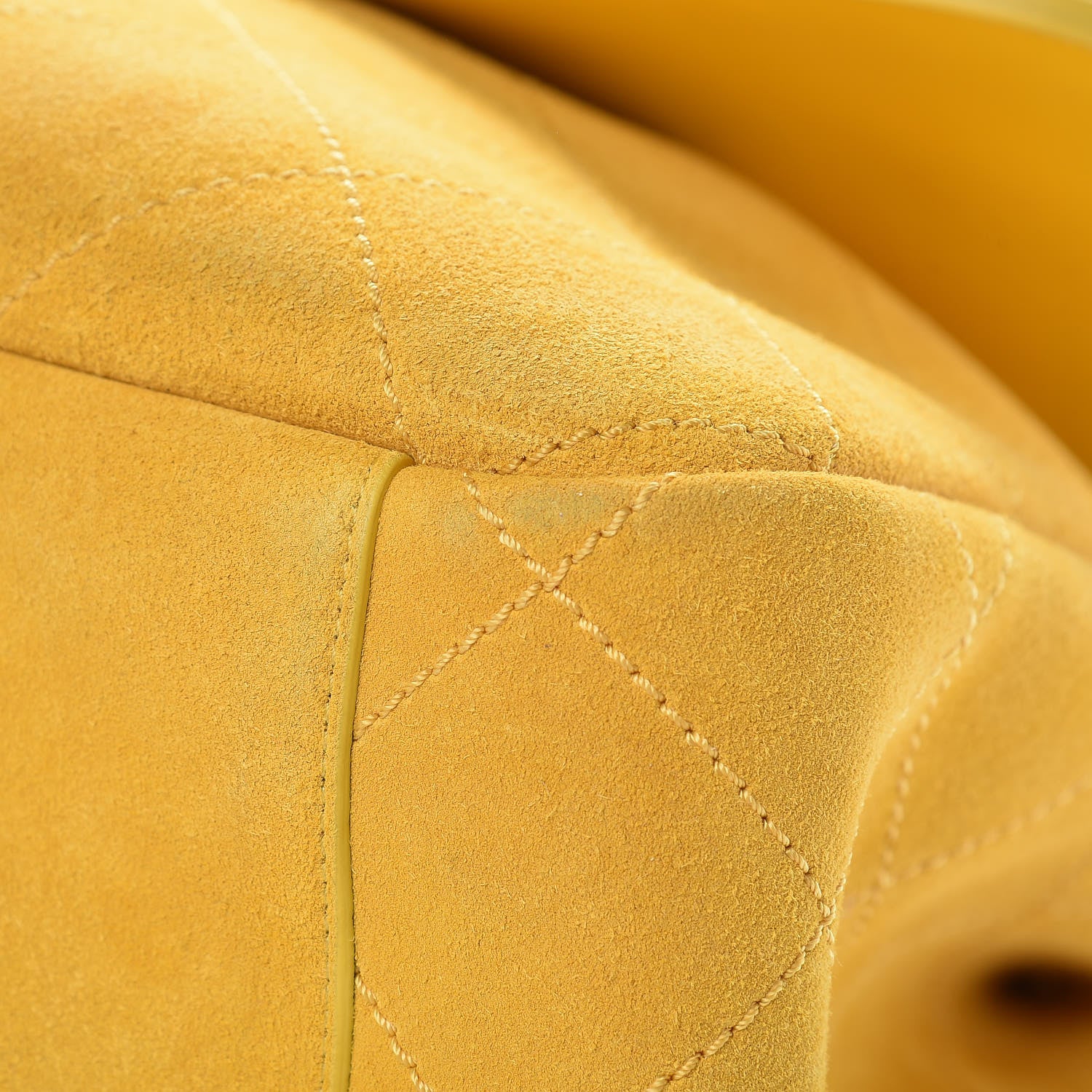 Chanel x Pharrell Williams Suede Lambskin XXL Flap Bag Yellow 11 of 13