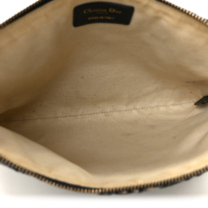 Christian Dior Oblique Pouch Clutch Blue 5 of 9