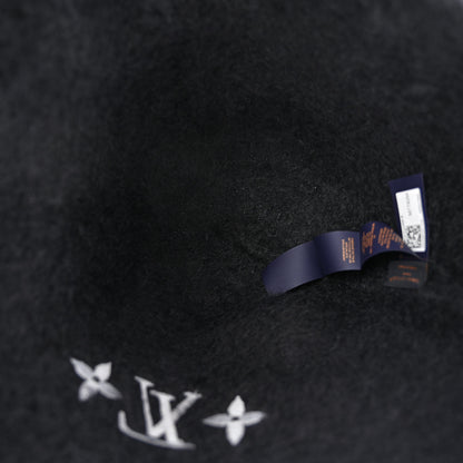 Louis Vuitton Mohair Wool LV Fluffy Hat Black 7 of 9