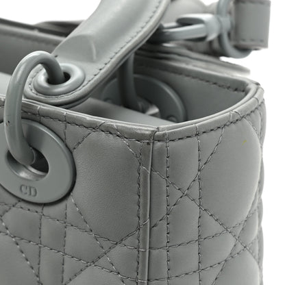 Christian Dior Ultra Matte Calfskin Cannage Small My ABCDior Lady Dior Gray 14 of 17